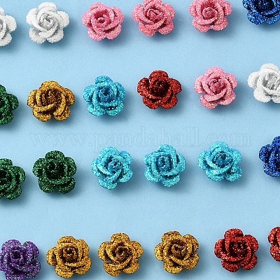 32 шт. 8 цвета 3D краска для выпечки розы алюминиевые бусины FIND-FS0003-57-1