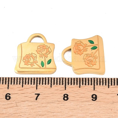 Подвески из нержавеющей стали 304 с эмалью&nbsp;STAS-A136-01G-06-1