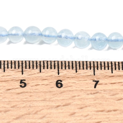Природные Аквамарин бисер нитей&nbsp;G-G344-A08-4mm-1