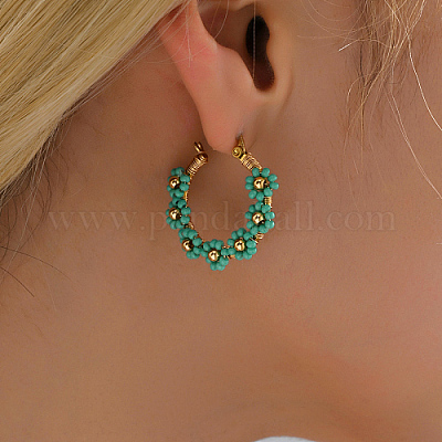 Серьги-кольца из нержавеющей стали 201 IF8557-03-1