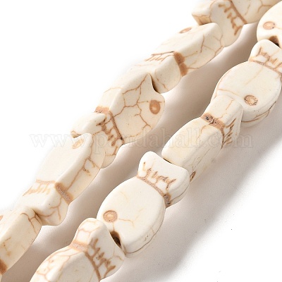 Нити из синтетических бирюзовых бусин G-E594-17-1