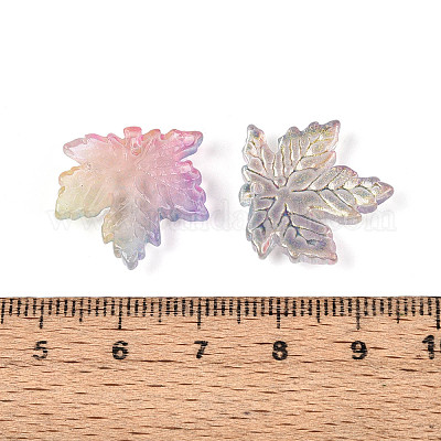 Подвески из прозрачного стекла с росписью для запекания DGLA-N014-11B-02-1