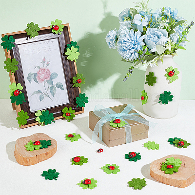 40 шт. деревянные кабошоны в виде божьей коровки DIY-OC0010-60-1