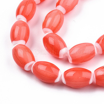 Бусы лэмпворк ручной работы LAMP-N023-004-10-1