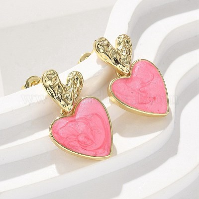 Латунные болтающиеся серьги EJEW-F359-12G-1