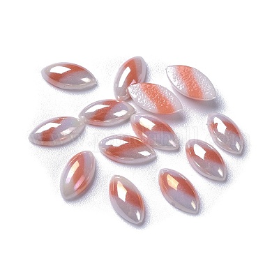 Непрозрачные стеклянные кабошоны GGLA-S038-03G-5x10-1