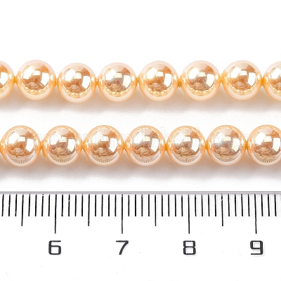 УФ-покрытие перламутровые стеклянные жемчужные бусины нити GLAA-F128-01A-T6-1