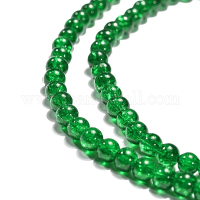 Разноцветные стеклянные бусины кракле GGC4mm-1