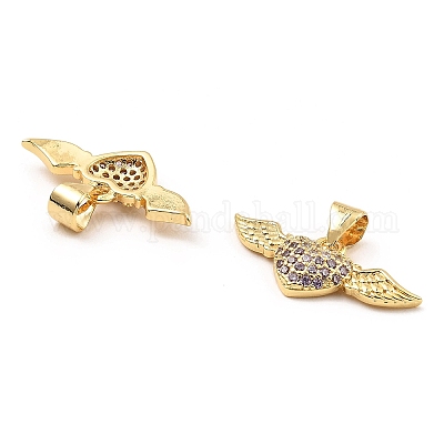 Покрытие стойки латунь микропаве прозрачные подвески из кубического циркония KK-M253-09G-1