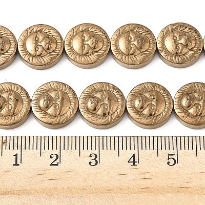 Гальванические нити из синтетических немагнитных гематитовых бусин G-A263-G01-01-1