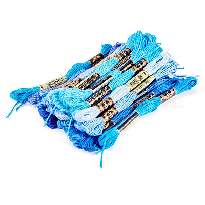21 пачка ниток мулине из полиэстера 21 цветов OCOR-TA0002-86-1