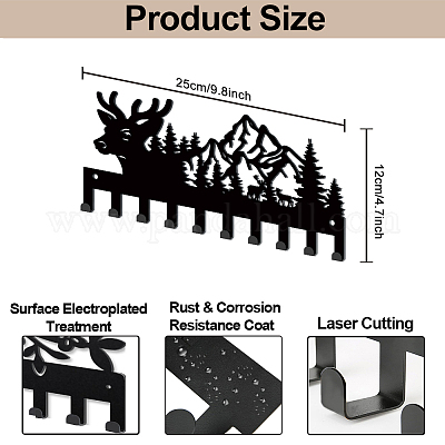 Железные настенные крючки вешалки HJEW-WH0087-005-1