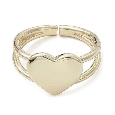 Стойка покрытие латунь открытые манжеты кольца RJEW-K257-22G-1