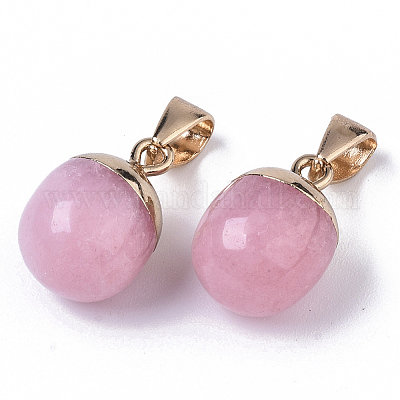 Верхние позолоченные натуральные белые нефритовые подвески X-G-T131-03T-1