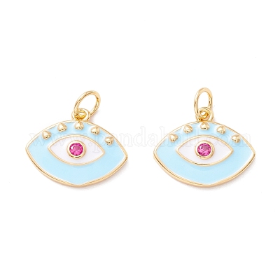 Подвески из циркония с орхидеей из латуни с гальванопокрытием из микропаве ZIRC-P095-02G-1