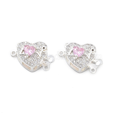 Латунные микро проложить кубического циркония ящик с застежками KK-B125-07S-01-1