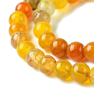 Окрашенные естественно дракон жил агат бисер пряди G-C068-6mm-15-1