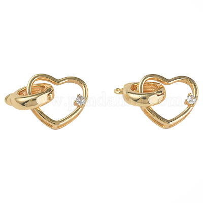 Латунные микро проложить кубического циркония раз за застежками KK-N233-215-1