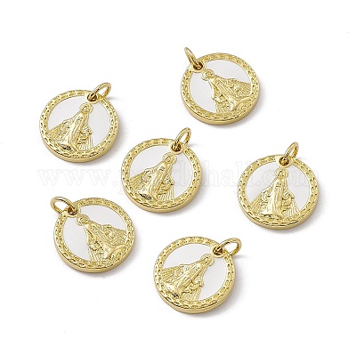 Подвески из латуни с покрытием из эмали KK-M231-02G-1