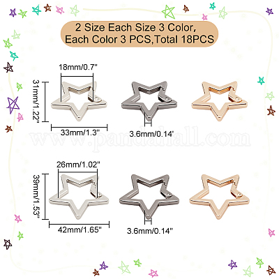 18шт 6 стиля пружинные кольца из цинкового сплава FIND-WR0008-81-1