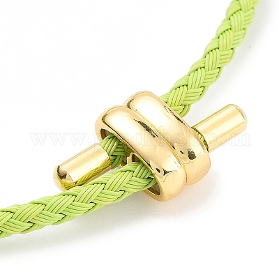 Изготовление браслетов из плетеной стальной проволоки BJEW-H610-02G-1