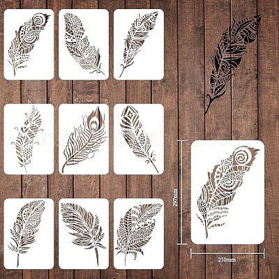Wiederverwendbare Zeichenschablonen-Sets aus Kunststoff&nbsp;DIY-WH0172-311-1