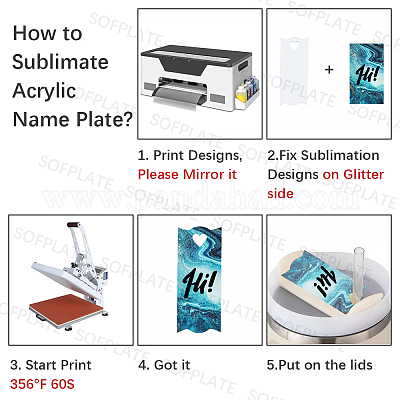 8 шт. акриловые термотрансферные большие подвески FIND-SP0003-09A-1