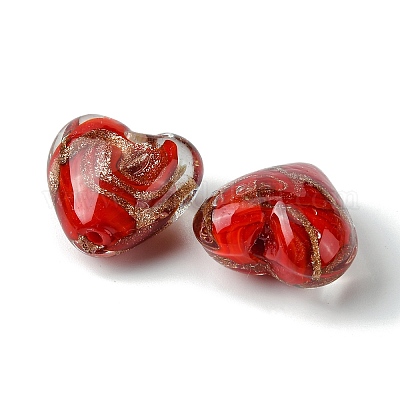 Бусины ручной работы бусины золотого песка FOIL-B001-06C-1