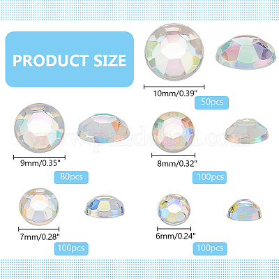 430шт 5 вида пластиковых кабошонов FIND-PH0021-48B-1