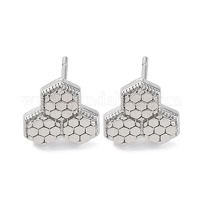 Латунь серьги EJEW-D288-10P-1