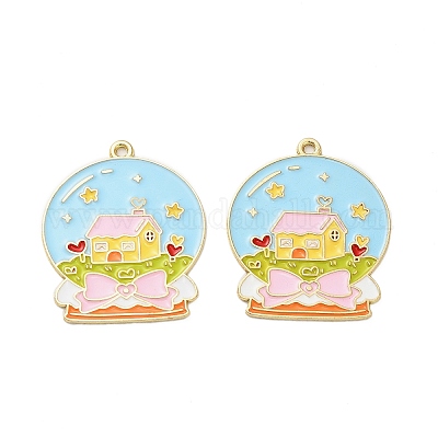 Подвески из эмали и сплава&nbsp;ENAM-G229-02G-02-1