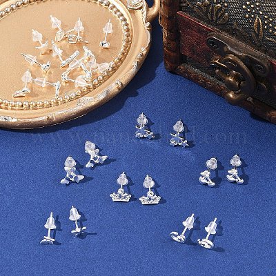 12 пара сережек-гвоздиков из сплава 12 стилей EJEW-FS0001-29-1