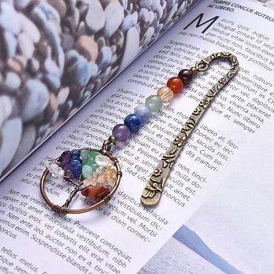 Закладка из резного сплава в тибетском стиле AJEW-JK00162-1