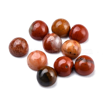 Природные брекчированные кабошоны яшмы X-G-P393-R59-4MM-1