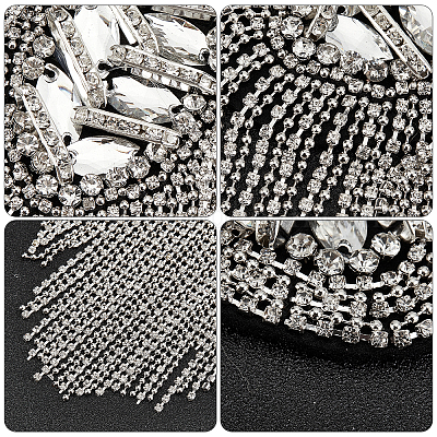 Модные погоны с кисточками из сплава AJEW-WH0278-05P-1