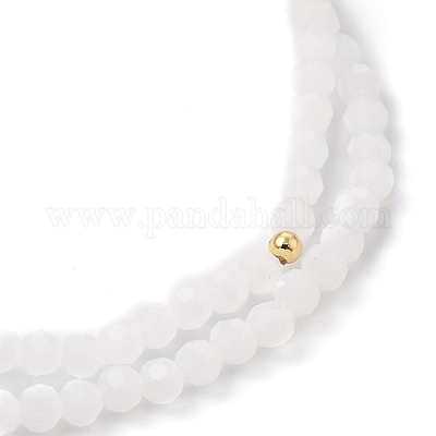 Граненый шарик стекло браслеты простирания BJEW-JB05488-02-1