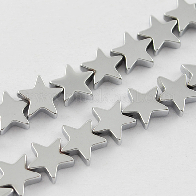 Немагнитные синтетический гематит бисер пряди X-G-Q887-6x6mm-7-1