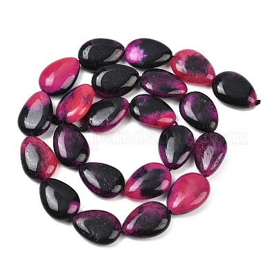 Двухцветные нити бусин из натурального белого нефрита G-Z105-B01-01G-1