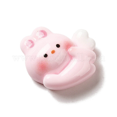 Кабошоны из непрозрачной смолы с изображением кролика/утки/цыпленка CRES-L042-B01-1