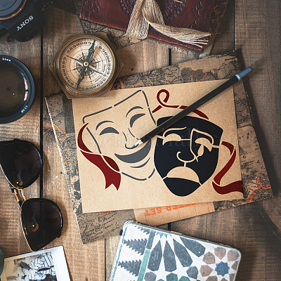 Fingerinspire maschere teatrali stencil 29.7x21 cm riutilizzabili