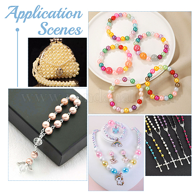 300шт 6 цвета выпечка окрашенные жемчужные стеклянные жемчужные круглые бусины HY-WR0001-02A-1