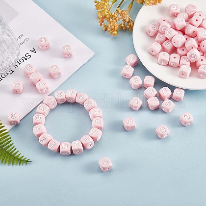 China Factory 108 Pcs White Cube Silicone Beads Letter Number Square Dice  Alphabet Beads with 2mm Hole Spacer Loose Letter Beads for Bracelet  Necklace Jewelry Making 12mm, Hole: 2mm in bulk online 