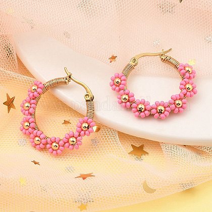 *お花と掛結びのピアス*【No.304】 420_420_b1770b96-12ca-446a-
