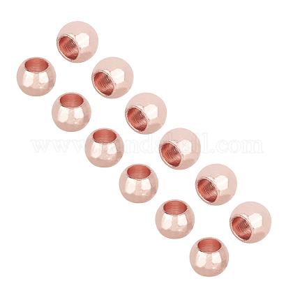 Unicraftale 100pcs 4mm rose gold rondelle spacer beads in acciaio inox perline allentate smooth small hole spacer beads for diy braccialetto necklace jewelry making craft STAS-UN0002-40B-RG-1