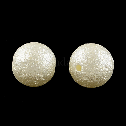 Perles en plastique ABS d'imitation coquille rondes et mates SACR-R880-14mm-Z24-1