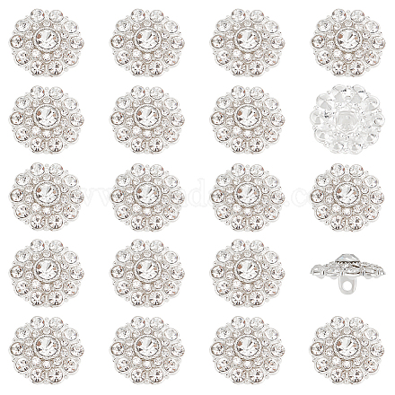 20 шт. пуговицы из сплава с 1 отверстиями AJEW-FG0003-68-1