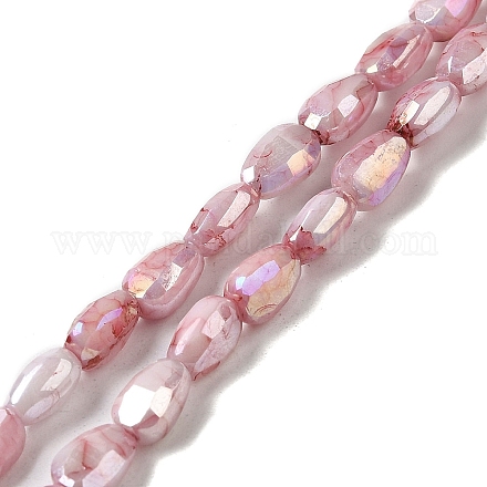 Electroplate Glass Beads Strands GLAA-D013-05D-1