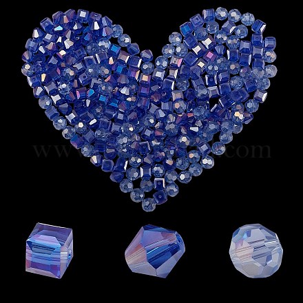360 pièces 3 brins de perles de verre électrolytiques de style EGLA-SZ0001-25B-1