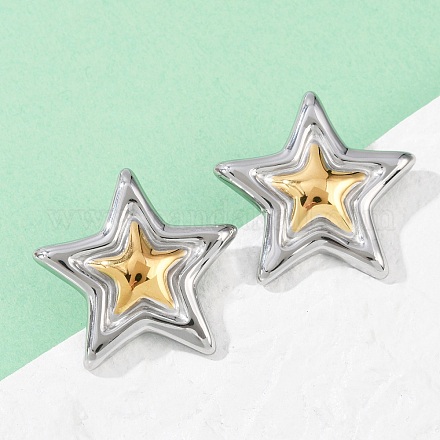 Серьги-гвоздики из нержавеющей стали 304 EJEW-S265-10GP-1