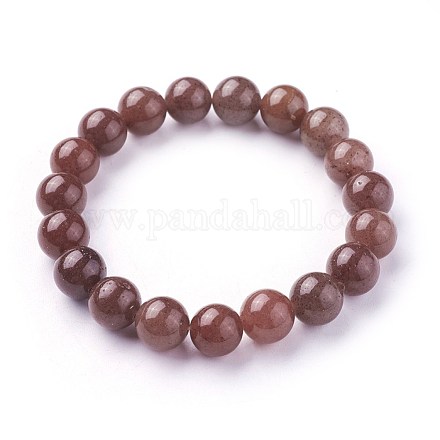 Natural Purple Aventurine Beads Stretch Bracelets BJEW-F380-01-C11-1